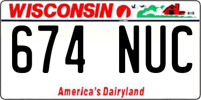 WI license plate 674NUC
