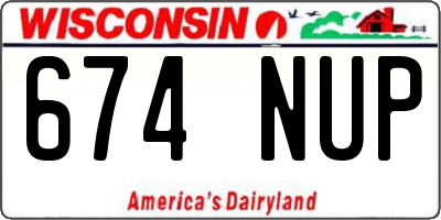 WI license plate 674NUP