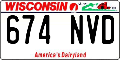 WI license plate 674NVD