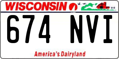 WI license plate 674NVI