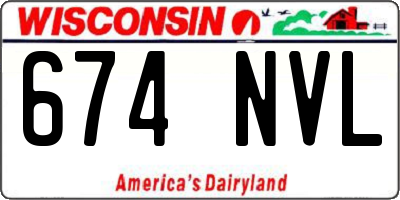 WI license plate 674NVL