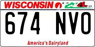 WI license plate 674NVO