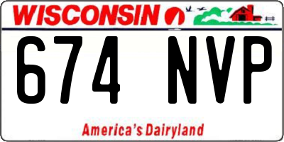 WI license plate 674NVP