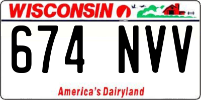 WI license plate 674NVV