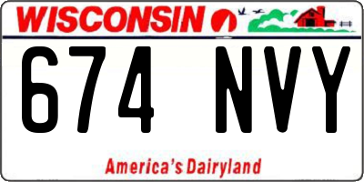 WI license plate 674NVY