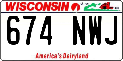 WI license plate 674NWJ