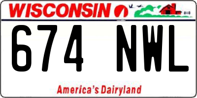 WI license plate 674NWL