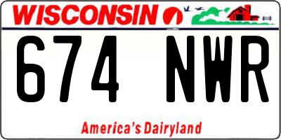 WI license plate 674NWR