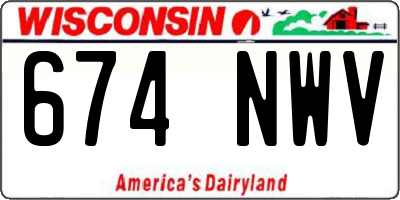WI license plate 674NWV