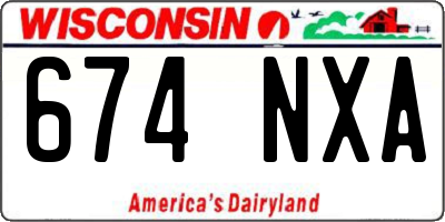 WI license plate 674NXA
