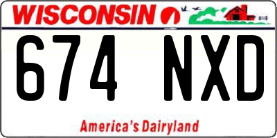 WI license plate 674NXD