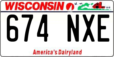 WI license plate 674NXE