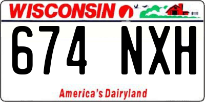 WI license plate 674NXH