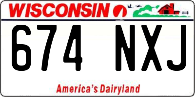 WI license plate 674NXJ