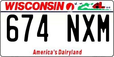 WI license plate 674NXM