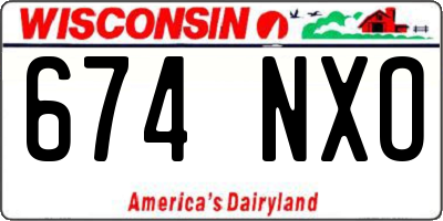WI license plate 674NXO
