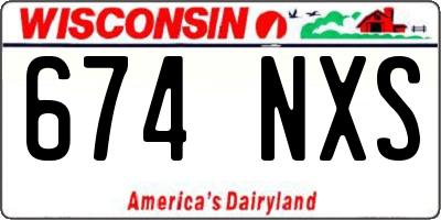 WI license plate 674NXS
