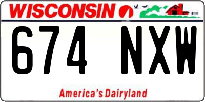 WI license plate 674NXW