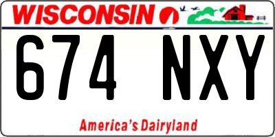WI license plate 674NXY