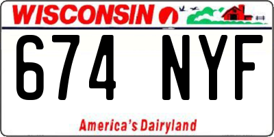 WI license plate 674NYF