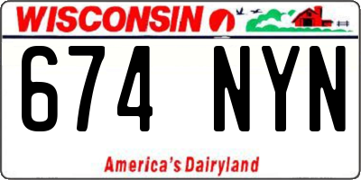 WI license plate 674NYN