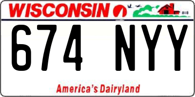 WI license plate 674NYY