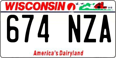 WI license plate 674NZA