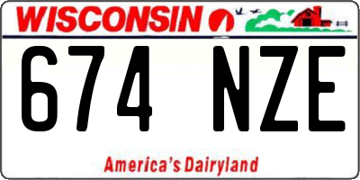 WI license plate 674NZE