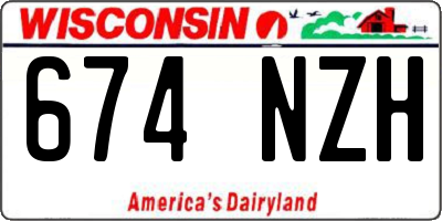 WI license plate 674NZH