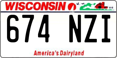 WI license plate 674NZI