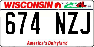 WI license plate 674NZJ