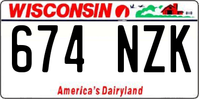 WI license plate 674NZK