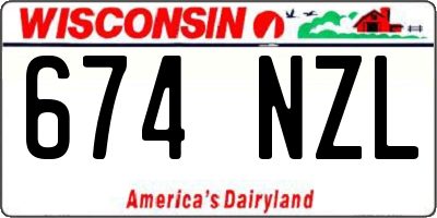 WI license plate 674NZL