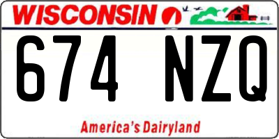 WI license plate 674NZQ
