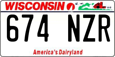 WI license plate 674NZR