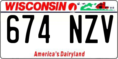 WI license plate 674NZV
