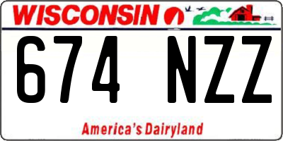 WI license plate 674NZZ