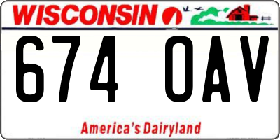 WI license plate 674OAV