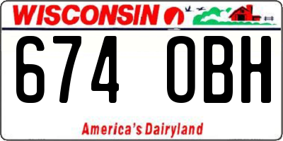 WI license plate 674OBH