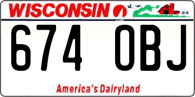 WI license plate 674OBJ