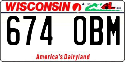 WI license plate 674OBM