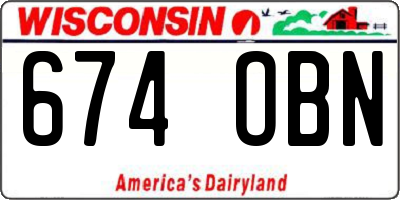 WI license plate 674OBN