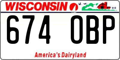 WI license plate 674OBP