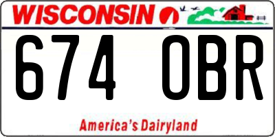 WI license plate 674OBR