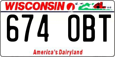 WI license plate 674OBT
