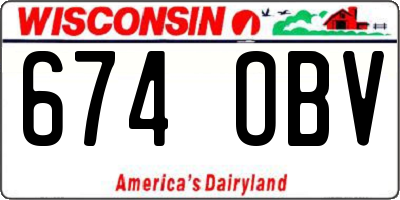 WI license plate 674OBV