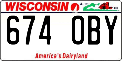 WI license plate 674OBY