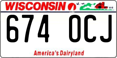 WI license plate 674OCJ