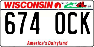 WI license plate 674OCK