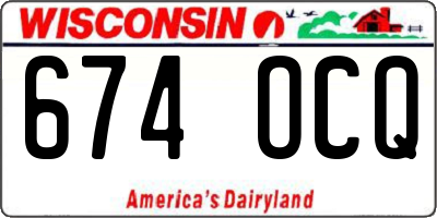 WI license plate 674OCQ